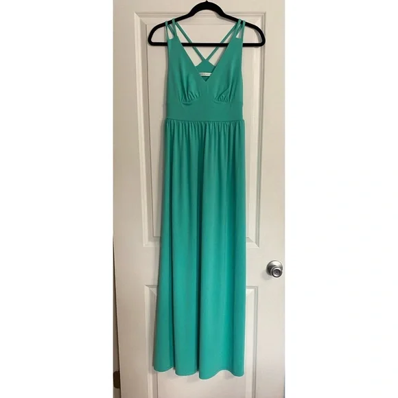 Susana Monaco | Dresses | Susana Monaco Teal Strappy Maxi Dress | Poshmark